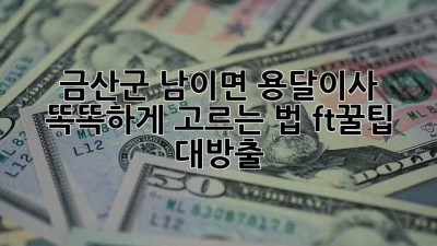 금산군 남이면 용달이사🚚💨 똑똑하게 고르는 법 (ft.꿀팁 대방출🍯)