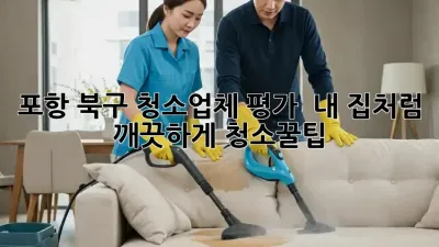 포항 북구 청소업체 평가 💯 내 집처럼 깨끗하게! #청소꿀팁