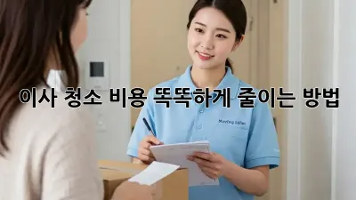 이사 청소, 비용 똑똑하게 줄이는 방법!